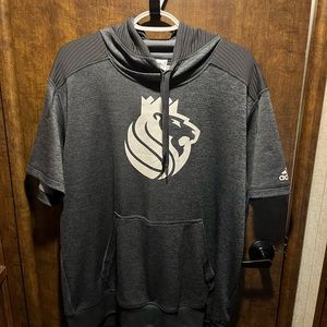 Sacramento Kings Short Sleeve Hoodie Mens Extra Large